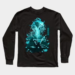 GENSHIN IMPACT KAEDEHARA KAZUHA NEGATIVE SPACE Long Sleeve T-Shirt